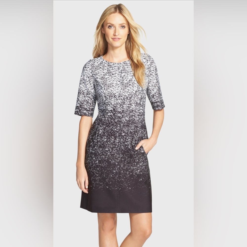 Tahari Ombré Print Sheath Dress